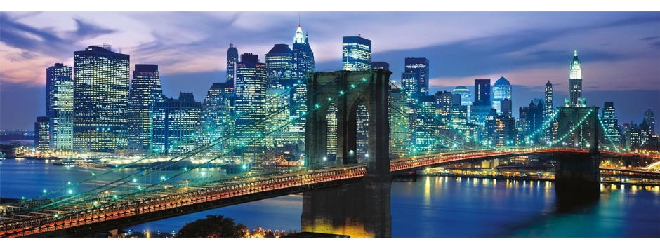 Rompecabezas Puente De Brooklyn Panorama  Clementoni 1000 Pz