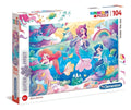 Sirenas Bajo El Mar Glitter Rompecabezas 104 Pz Clementoni