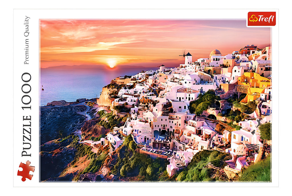 Rompecabezas Trefl Sunset Over Santorini 10435 De 1000 Piezas