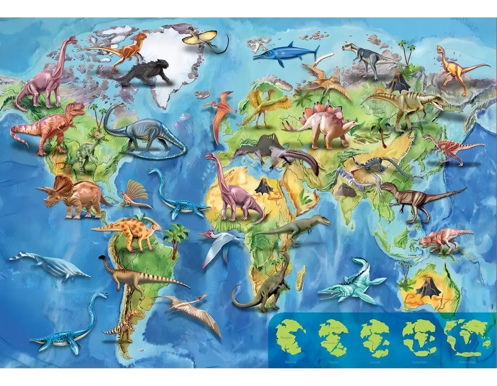 Rompecabezas Dinosaurios En El Mundo 150 Piezas Educativo
