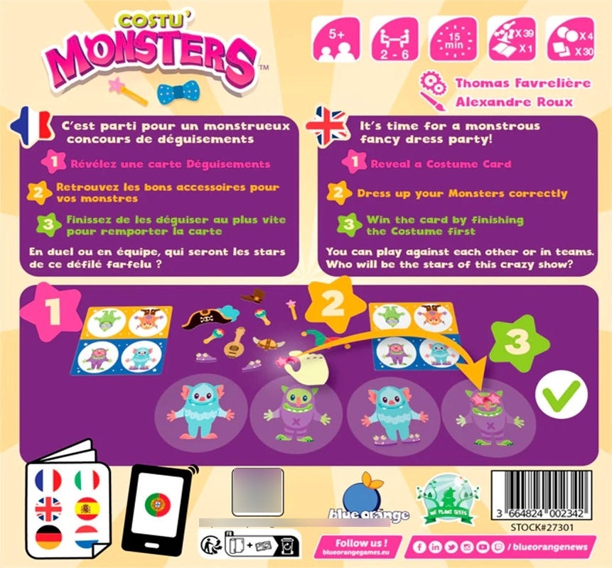 Costu'monsters Juego De Mesa Blue Orange