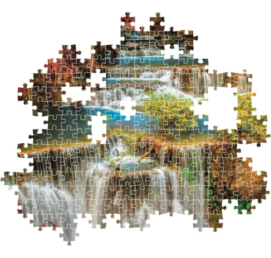 Rompecabezas Colourful Thai Falls Compact Clementoni 1000 Pz