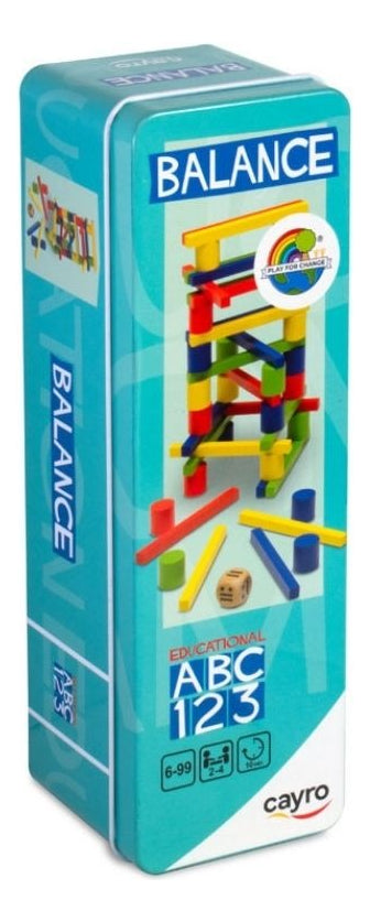 Balance Equilibrio De Madera En Caja De Metal Travel Size