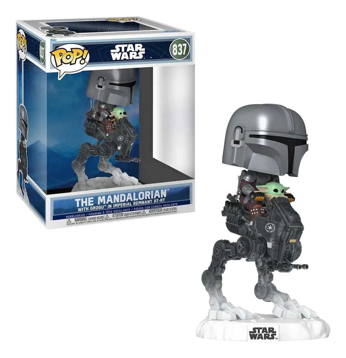 Funko Pop Rides Deluxe: Mandaloriano Con Grogu En Ar-rt