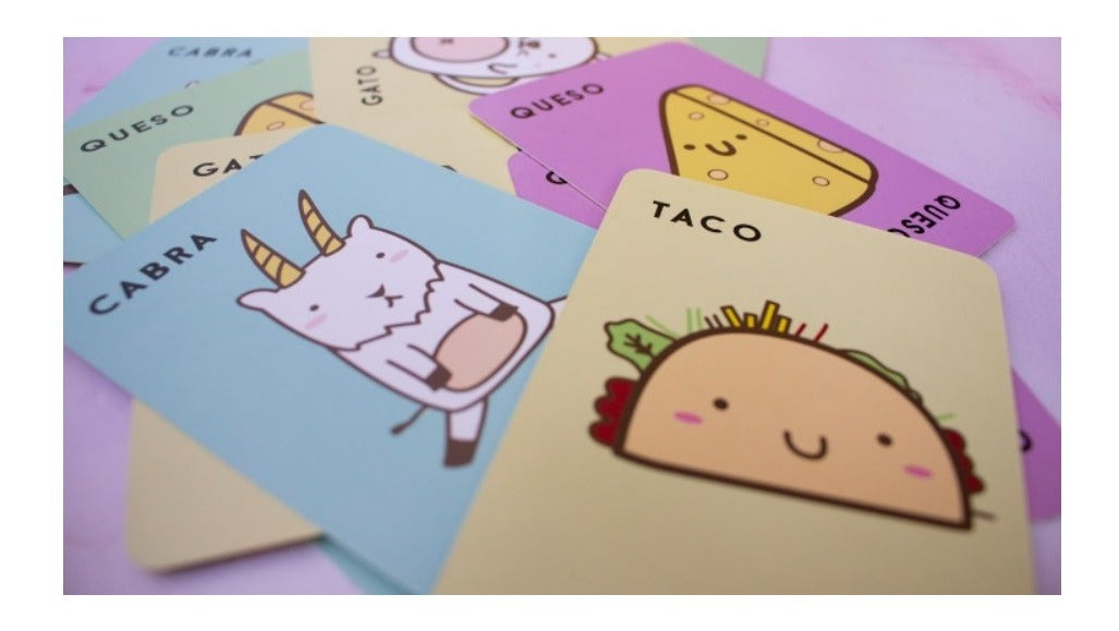 Taco, Gato, Cabra, Queso, Pizza En Español, Blue Orange