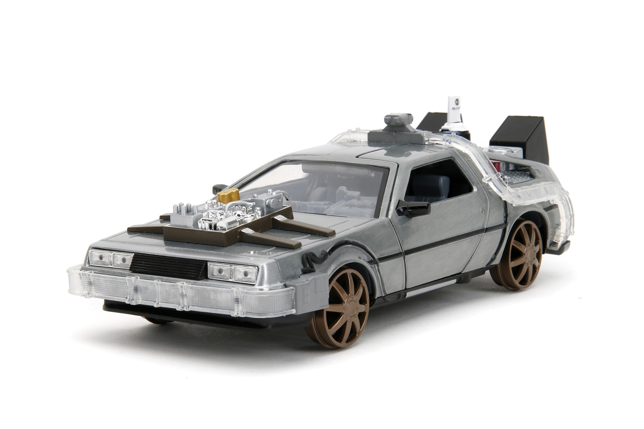 Jada Back to The Future Part 3 Time Machine con Ruedas de Tren, réplica de película fundida a presión Escala 1:24, automóvil Coleccionable detallado, para Mayores de 8 años