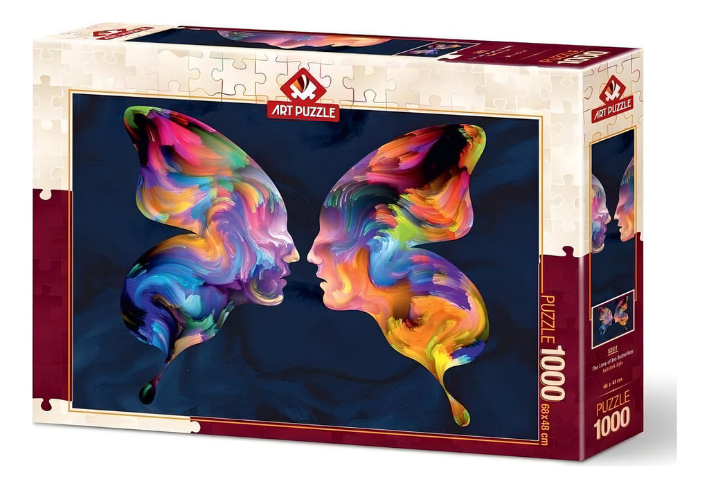 Rompecabezas 1000 Piezas Arte Mariposa Amor Art Puzzle Silueta