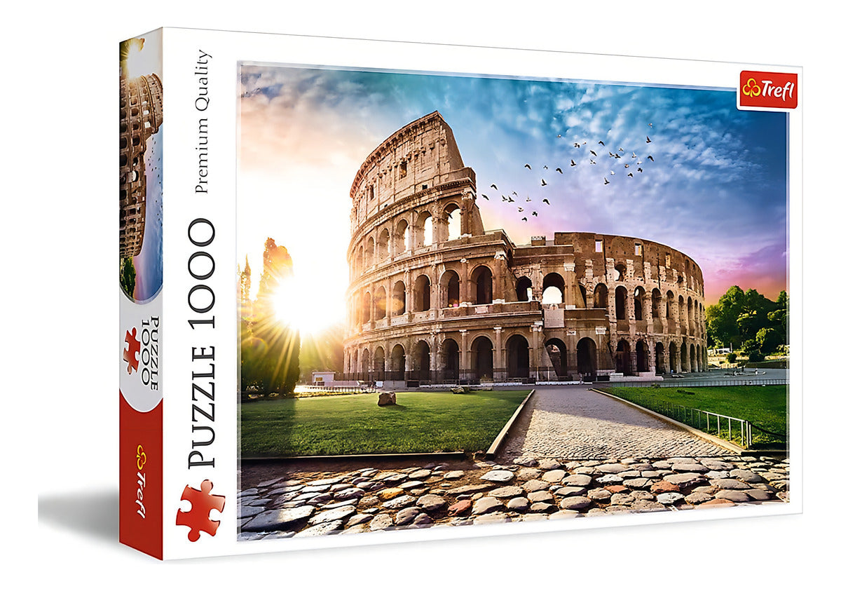 Coliseo Romano Rompecabezas 1000 Pz Trefl Atardecer Clasico
