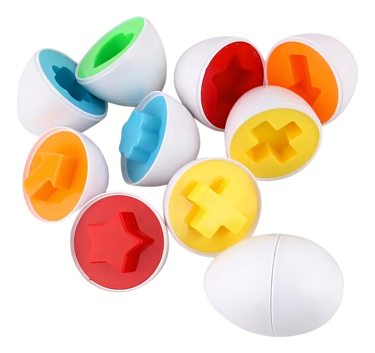 Clasificador Figuras Educar 12 Piezas Juguete Educativo Bebés Blanco Figuras