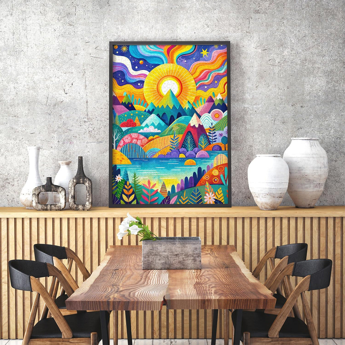 Rompecabezas Horizonte Mil Colores 1000 Piezas Enjoy Puzzle