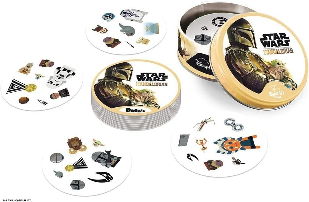 Juego Mesa Dobble Spot It Cartas Mandalorian Star Wars Yoda