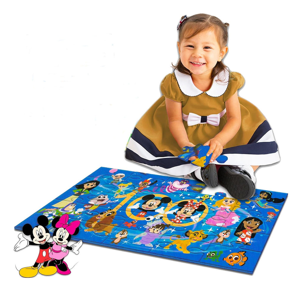Disney 100th - Tapete De Foam Rompecabezas De 25 Pzs