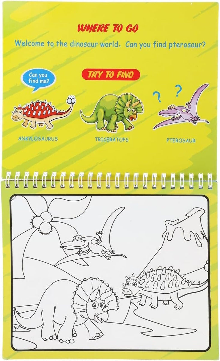Libro Mágico Para Pintar Dinosaurios