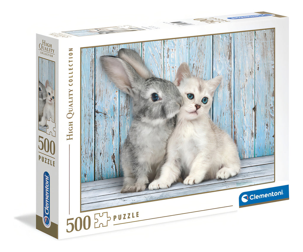 Gato Y Conejo Juntos Rompecabezas 500 Clementoni