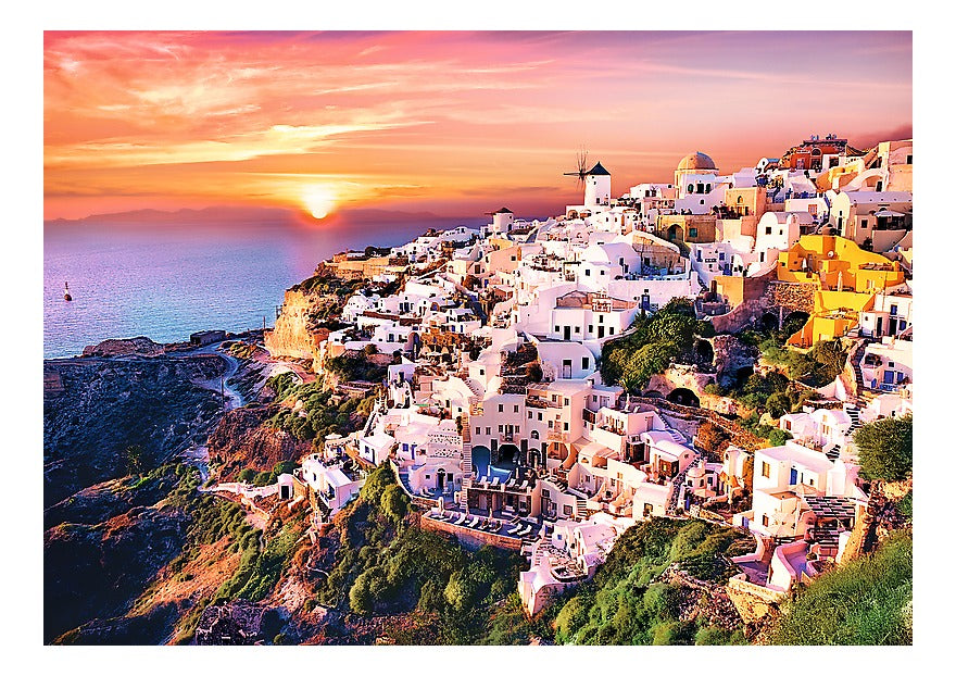 Rompecabezas Trefl Sunset Over Santorini 10435 De 1000 Piezas