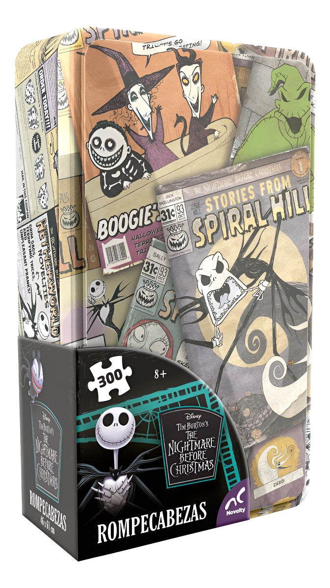Rompecabezas The Nightmare Before Christmas 300 Piezas En Lata Coleccionable | Puzzle Disney Tim Burton Edición Especial