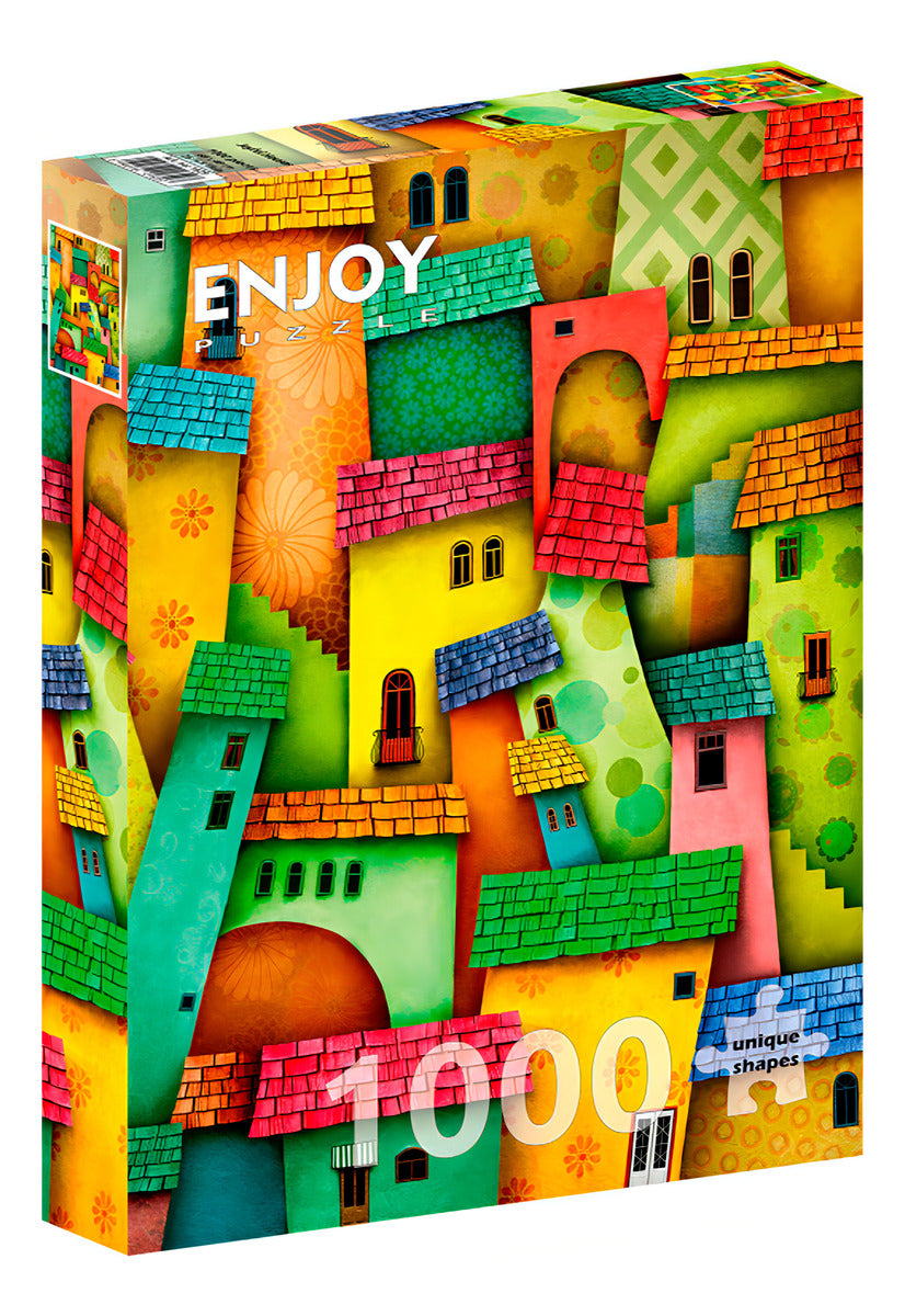 Rompecabezas 1000 Piezas Arte Casas Alegres Enjoy Puzzle