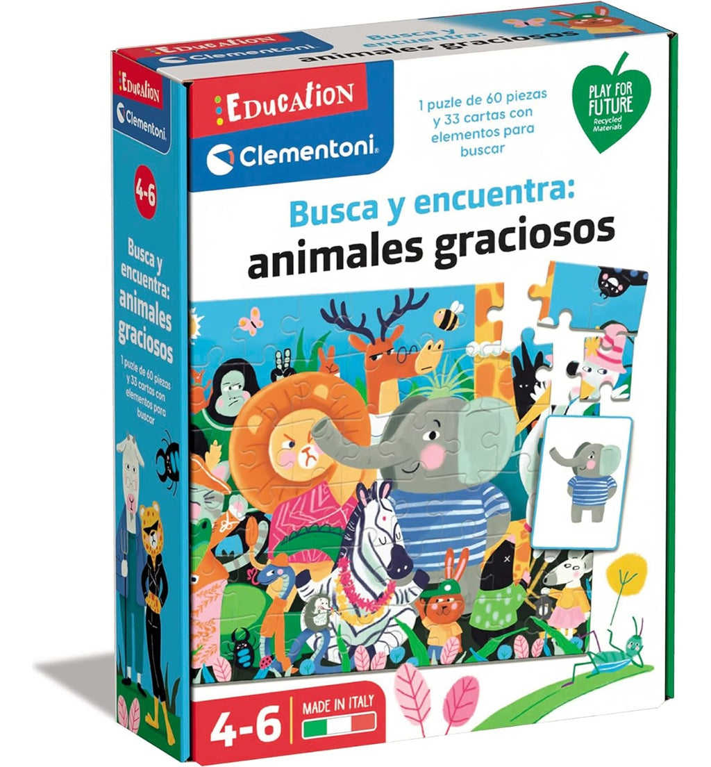 Busca Y Encuentra Animales Graciosos Clementoni 55453