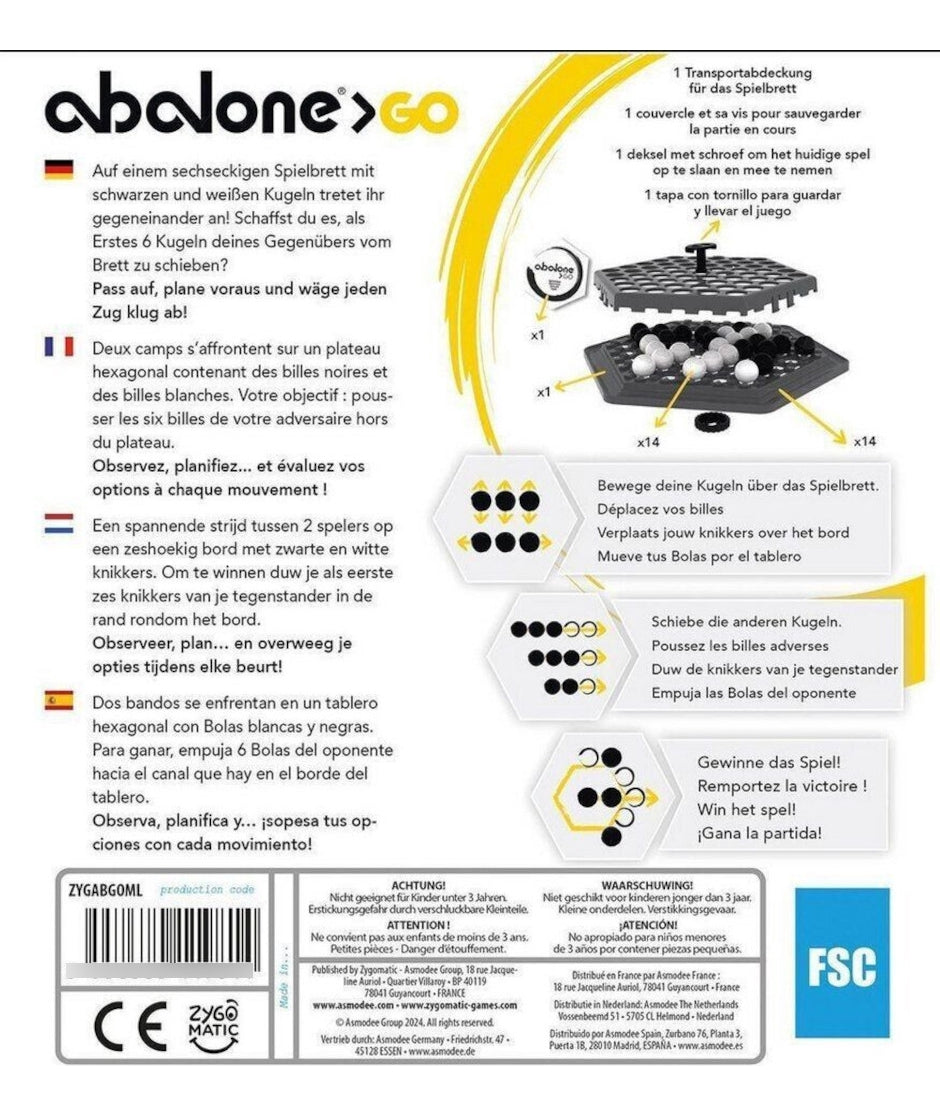 Abalone Go Juego De Mesa Asmodee