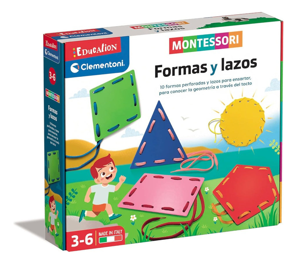 Clementoni Education Montessori Formas Y Lazos Juego
