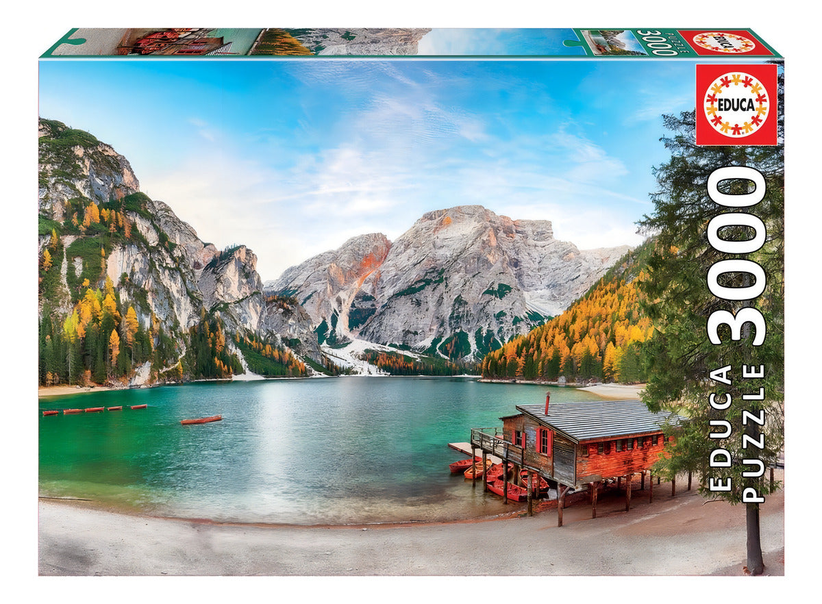 Rompecabezas Educa 3000 Piezas Lago Braies En Otoño Italia