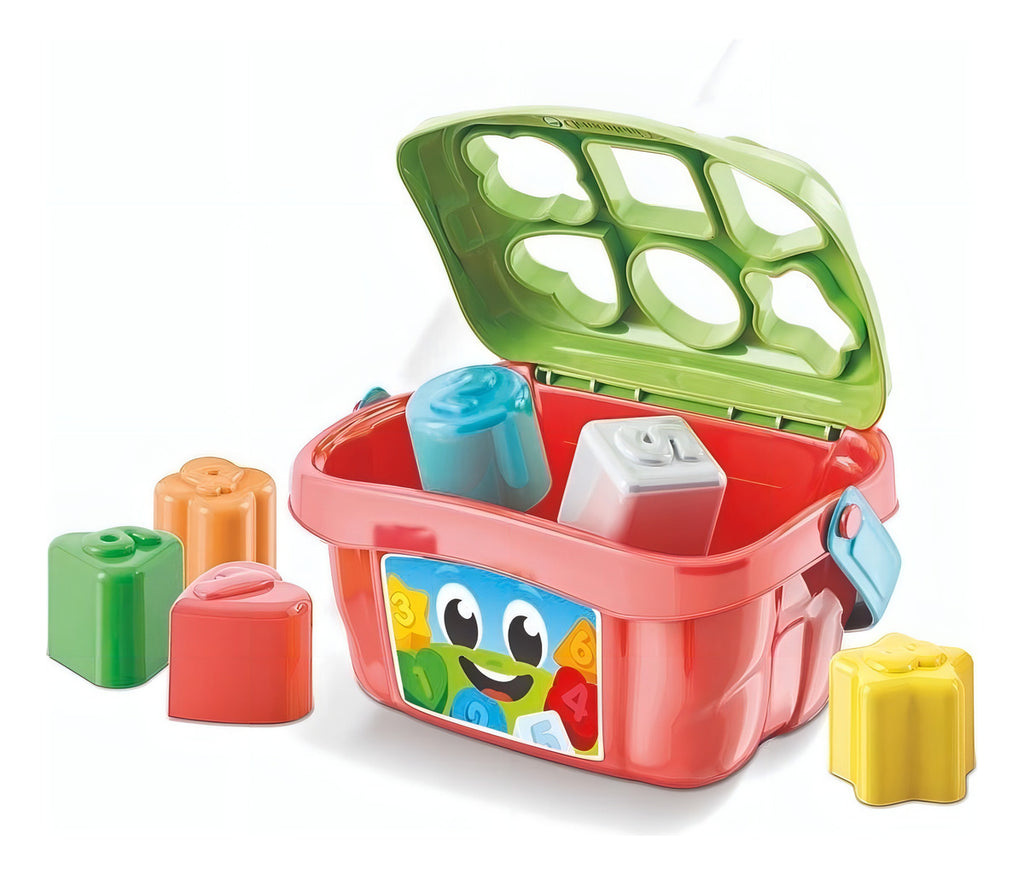 Juguete Clementoni Primera Infancia Cesta Cubos Para Niños Color Rojo