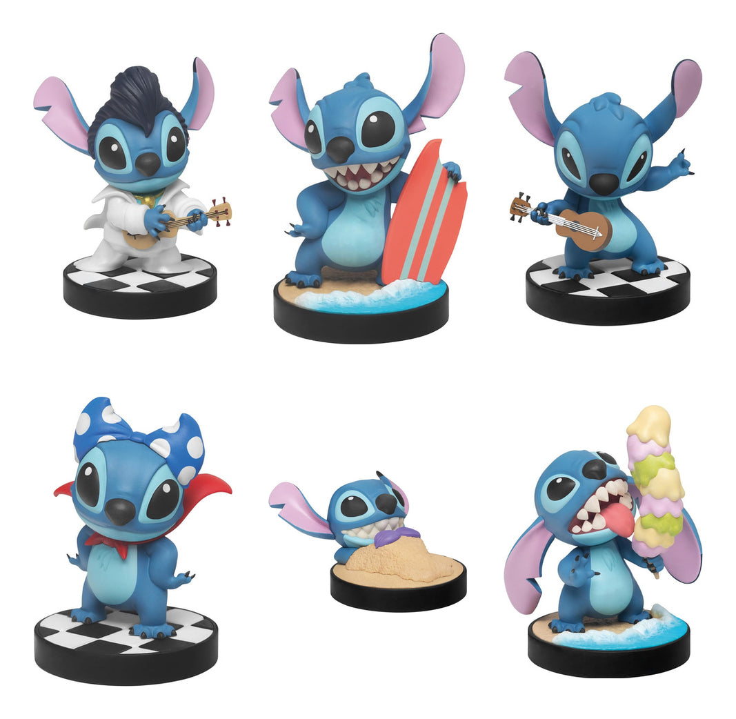 Kit Stitch Yume: 1 Elvis + 1 Surfer + 1 Ukulele + 1 Superhéroe + 1 Sirena + 1 Glotón (6 Figuras)
