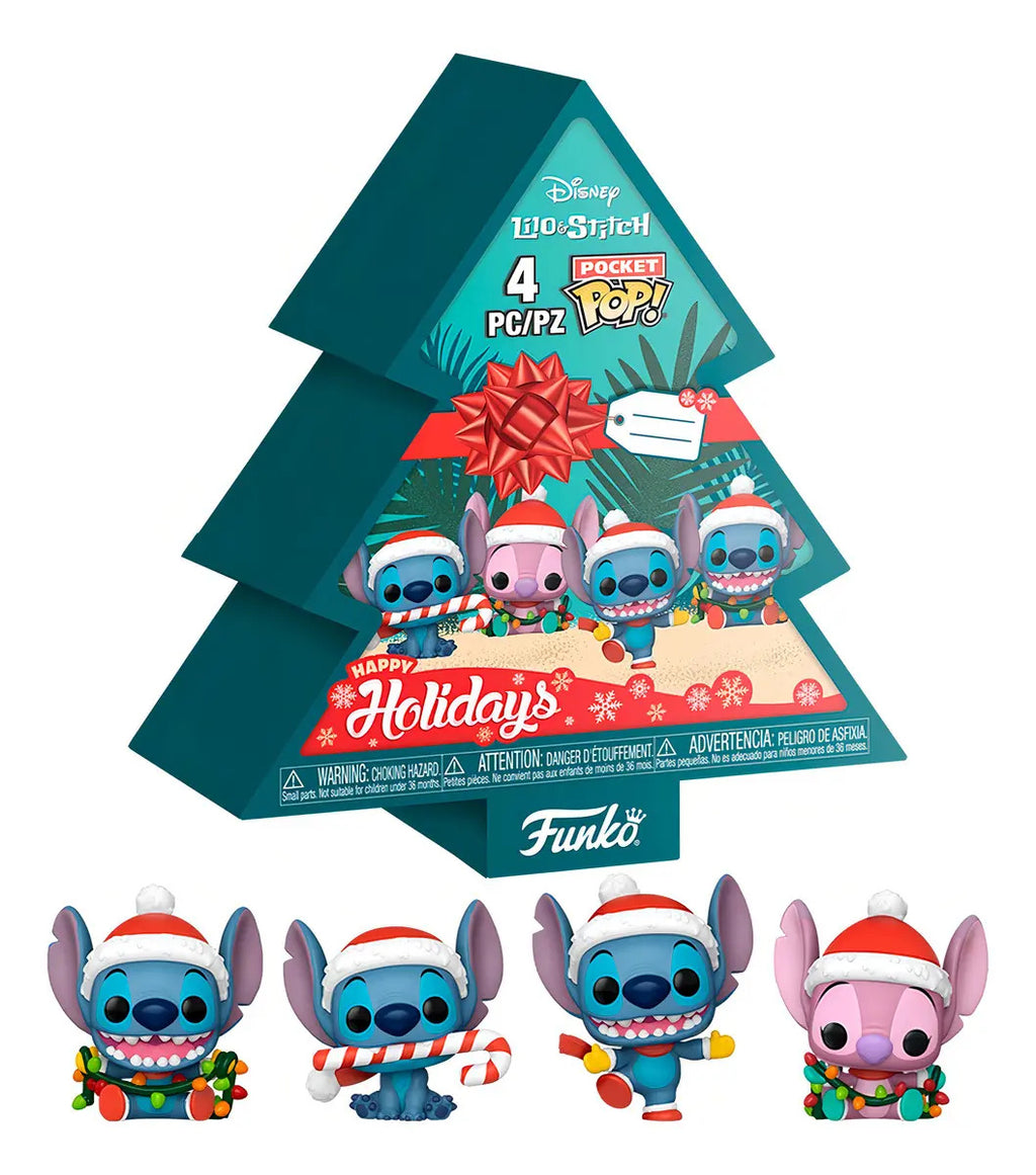 Funko Pocket Pop! Disney Stitch Holiday - Tree box 4 Box