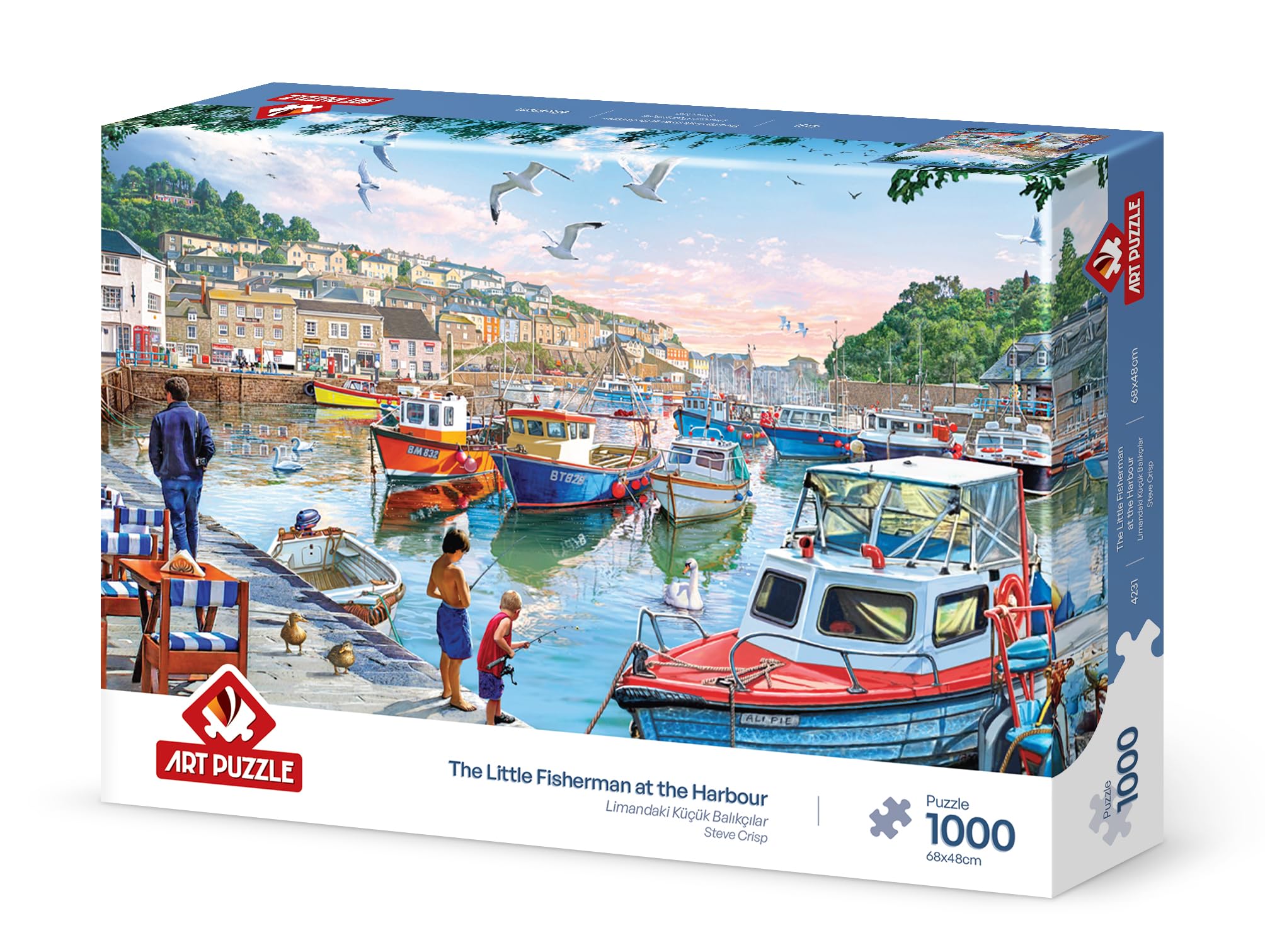 The Little Fishermen at The Harbour - Puzzle de 1000 piezas