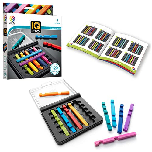 Smartgames Iq Stixx Juego De Viaje Apilable Con 120 Desafíos Para Edades De 7 Años - Adulto