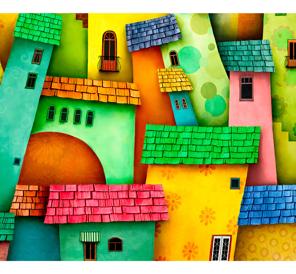 Rompecabezas 1000 Piezas Arte Casas Alegres Enjoy Puzzle