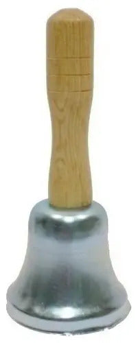 I040 Campana Infantil Con Mango Madera Metal 14 Cm Musical