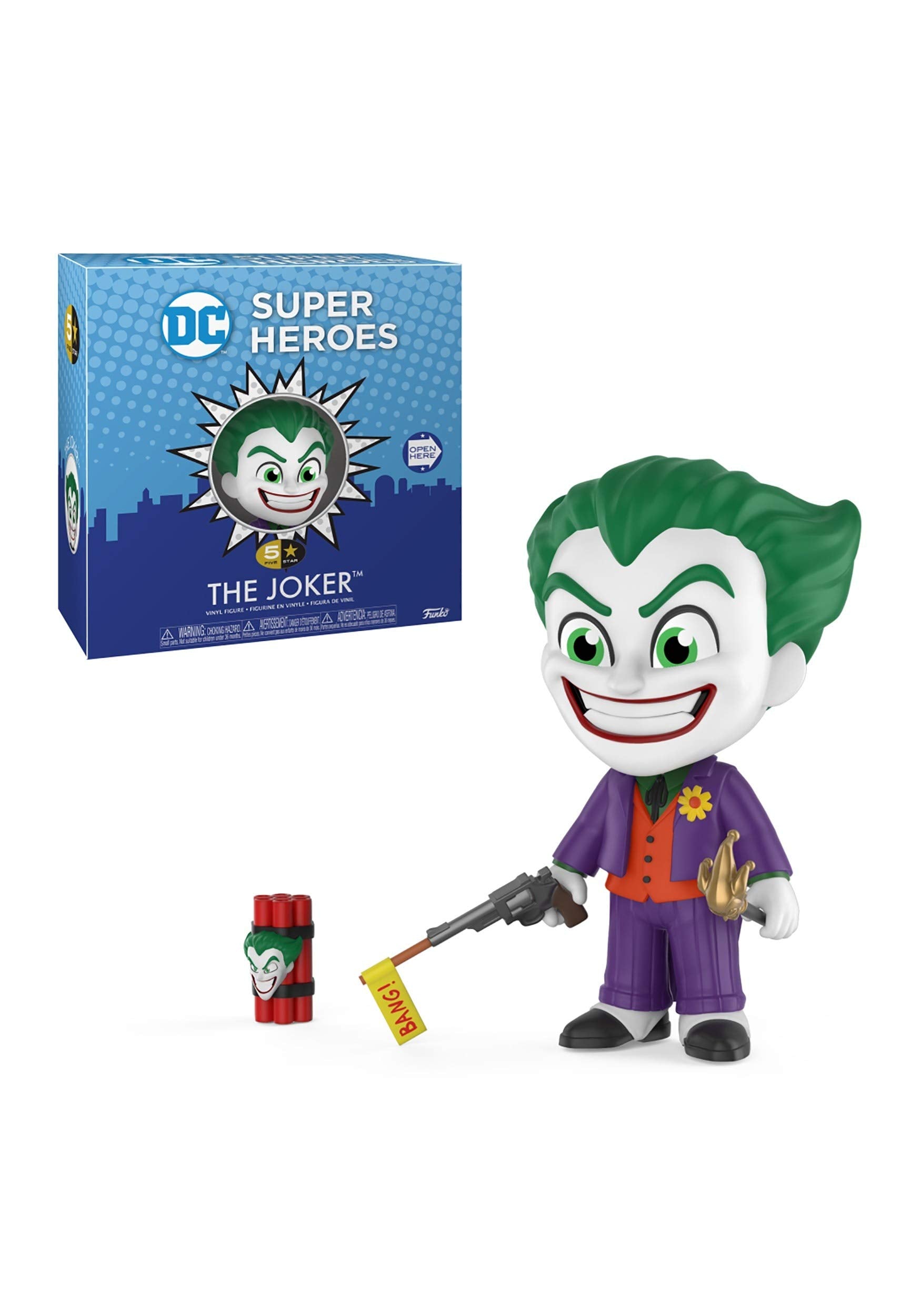 Funko Collectible Figure 5 Star: DC Comics-The Joker, Multicolor