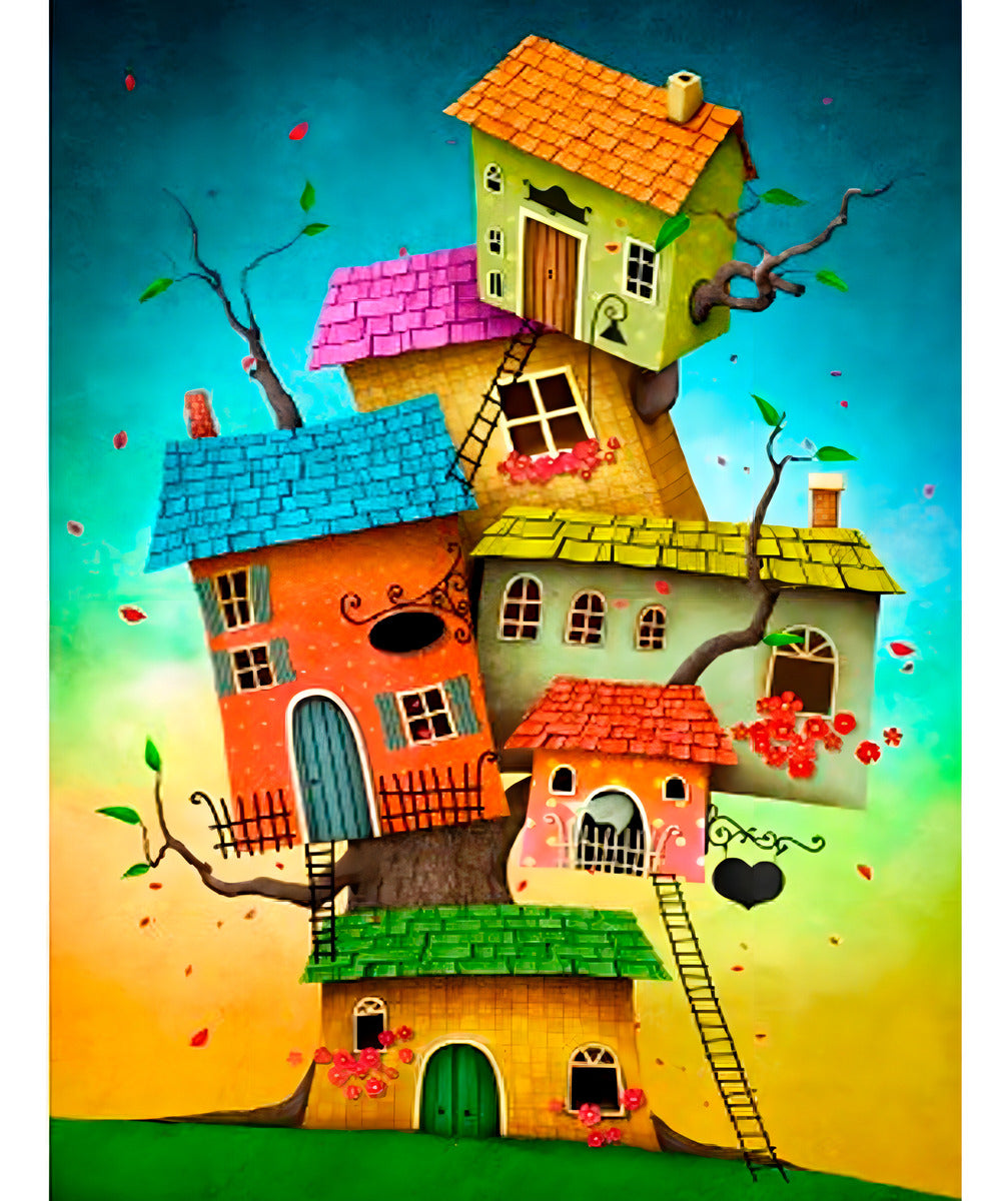 Rompecabezas 1000 Piezas Casas De Cuentos Arte Enjoy Puzzle Adultos