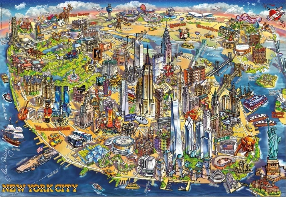 Rompecabezas Mapa De Nueva York 500 Pz. Educa 18453