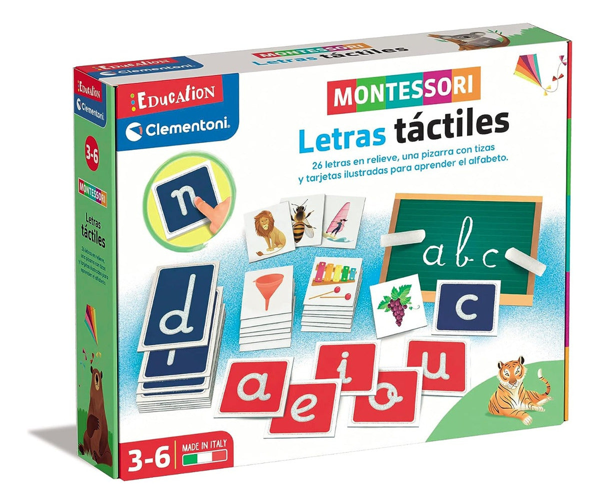 Letras Táctiles Juego Educativo 55477 Clementoni Montessori