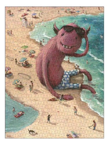 Rompecabezas Zozoville Monstruo En La Playa 1500 Pz Heye