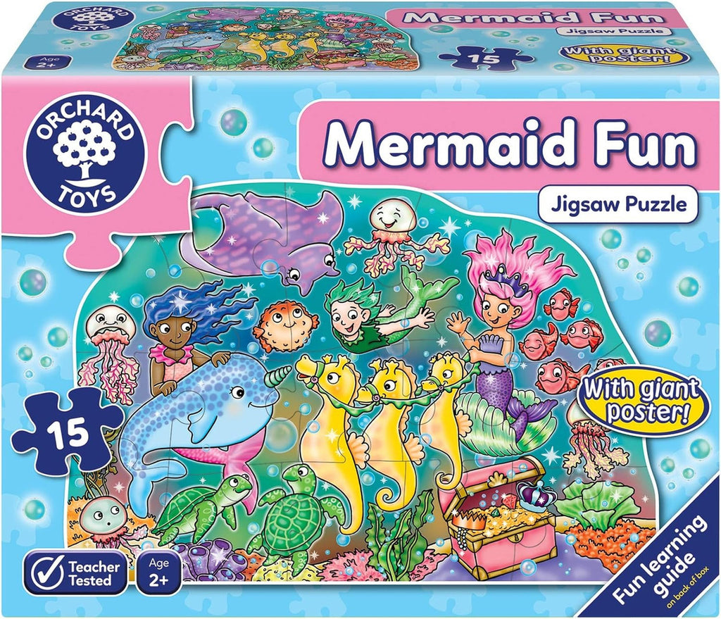 Mermaid Fun Orchard Toys Sirenas Rompecabezas 15 Piezas