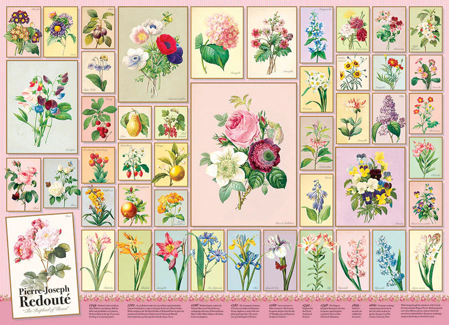 Rompecabezas 1000 Piezas Cobble Hill Ilustraciones Botánicas Pierre-joseph Redouté