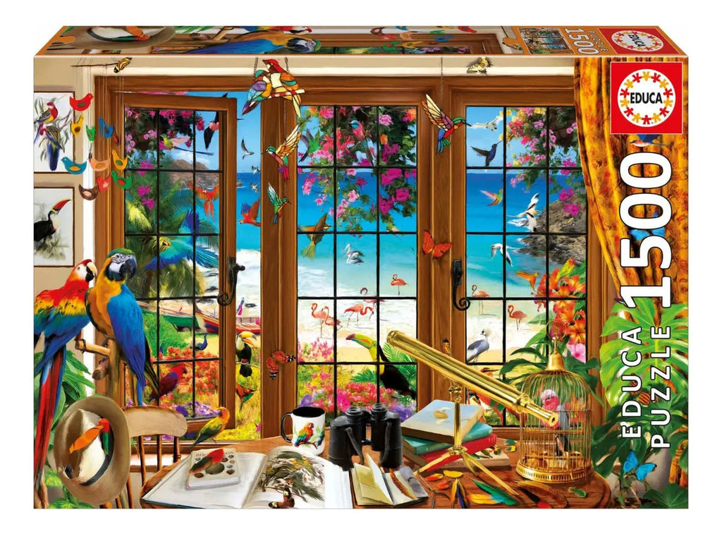 Rompecabezas 1500 Pzs Ventana Del Observador De Aves Educa