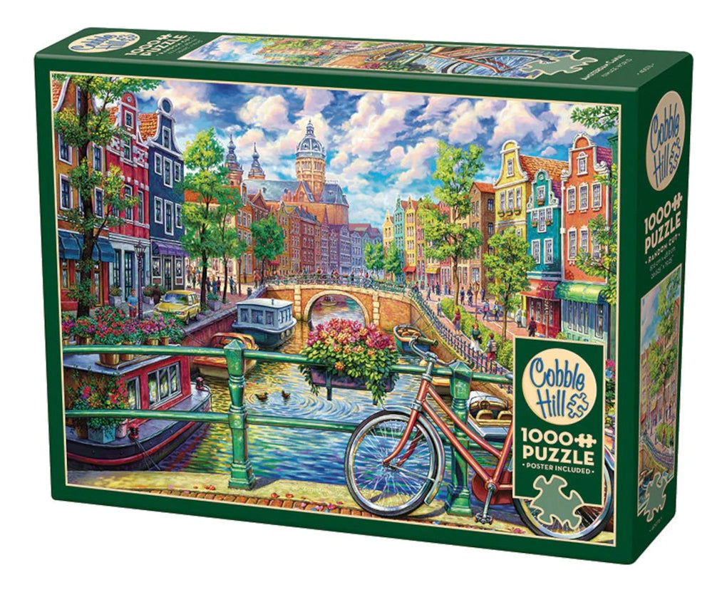 Rompecabezas Canal De Ámsterdam Cobble Hill 1000 Piezas