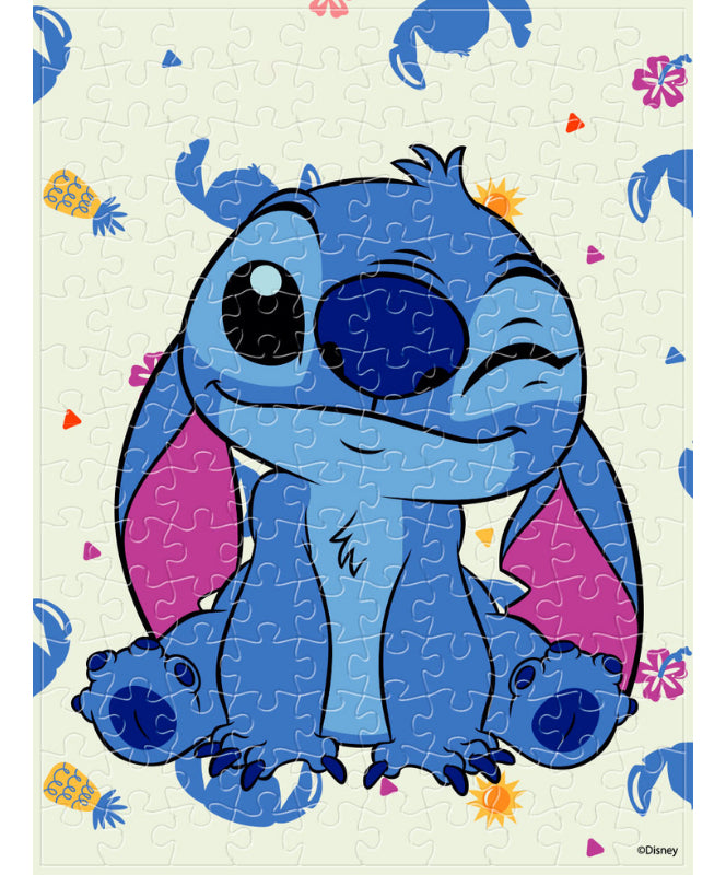 Rompecabezas Disney Stitch 150 Piezas Miniatura Con Caballete Plástico Resistente No Necesita Pegamento