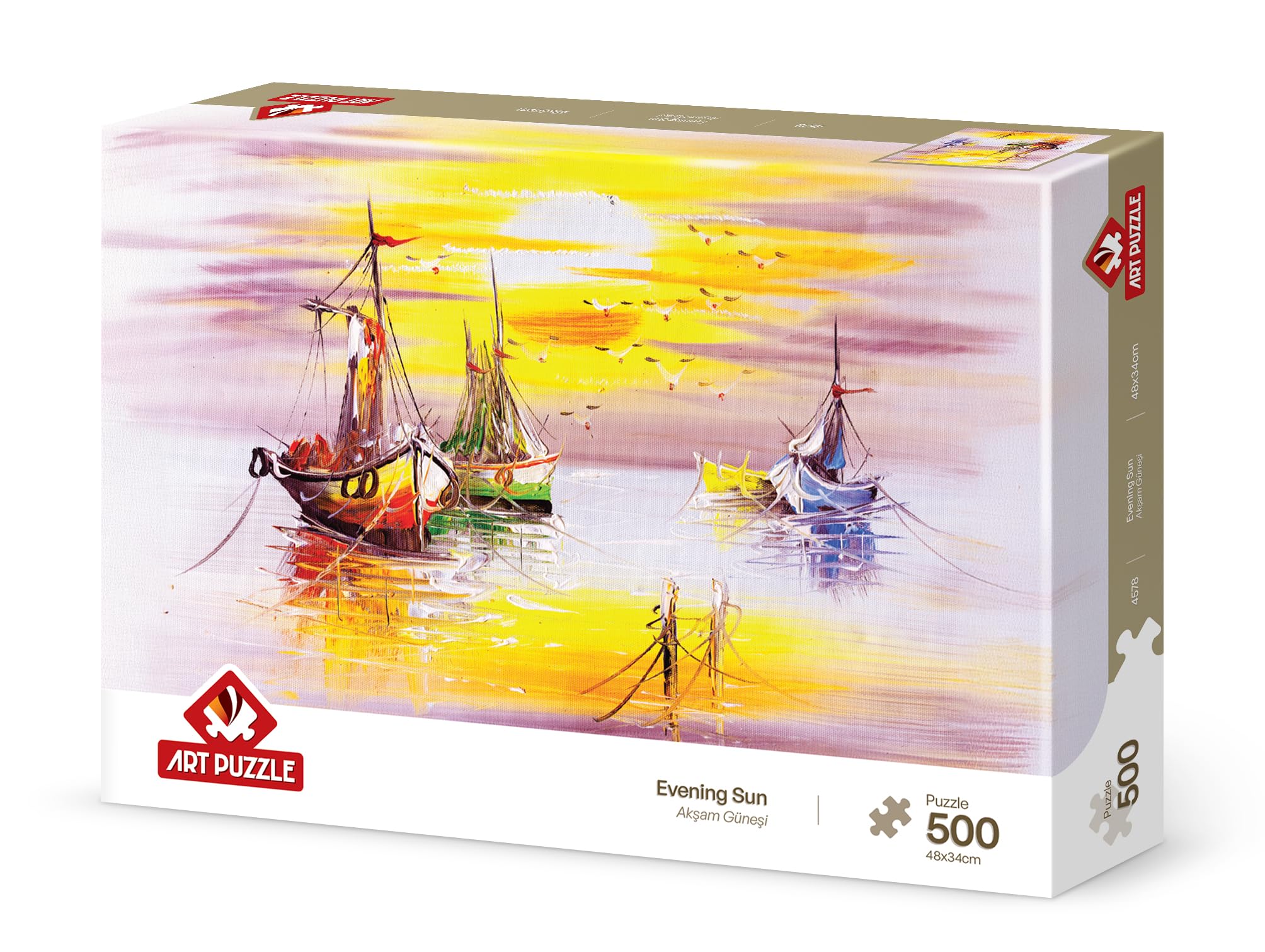 Rompecabezas barcos atardecer Art Puzzle 500 piezas