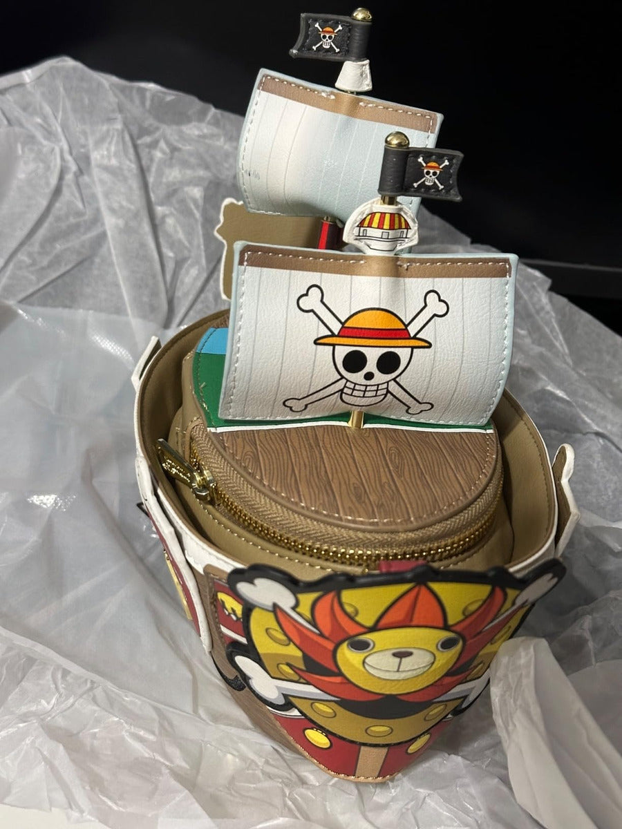 Bolsa Cruzada Barco Thousand Sunny De One Piece By Loungefly Color Marrón Diseño De La Tela Lisa