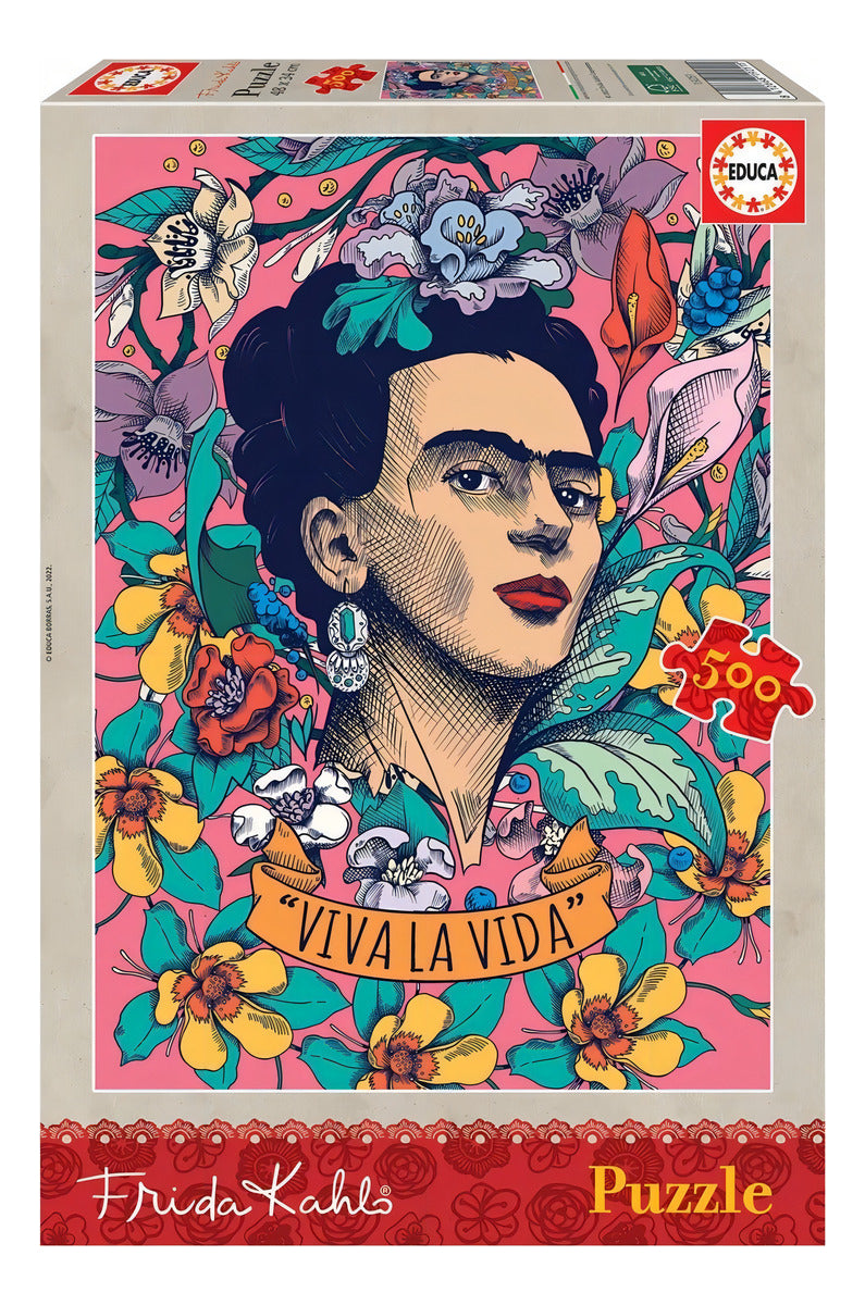 Rompecabezas 500 Piezas Frida Kahlo Arte Educa Borras Vertical 48x34cm