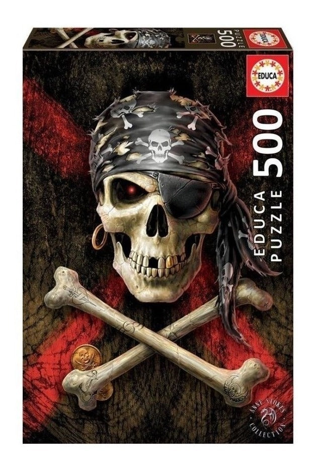 17964 Calavera Pirata A Stokes Rompecabezas 500 Piezas Educa