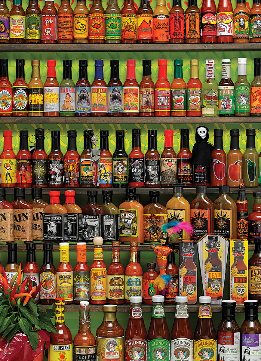 Rompecabezas Cobble Hill 1000 Piezas Salsas Picantes 50x68cm Cartón