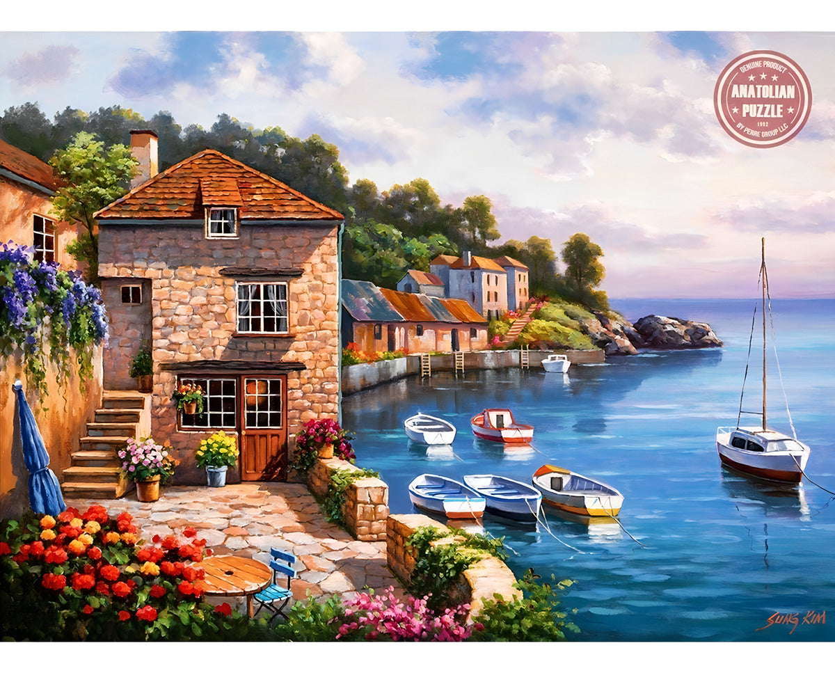 Rompecabezas Anatolian Jardín En El Puerto Con 1000 Piezas