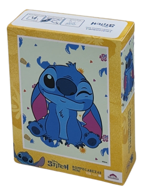 Rompecabezas Disney Stitch 150 Piezas Miniatura Con Caballete Plástico Resistente No Necesita Pegamento