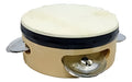 I043 Pandero #4 Infantil Sencillo Madera Cuero 10 Cm Educar